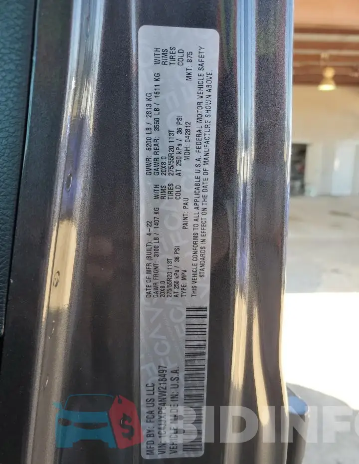 1C4JJXP64NW218497 Photo# 13
