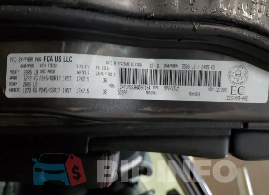 1C4PJMBS3HW597154 Photo# 13