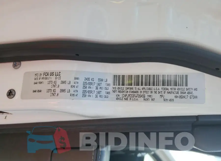 1C4PJMCS3FW726456 Photo# 13