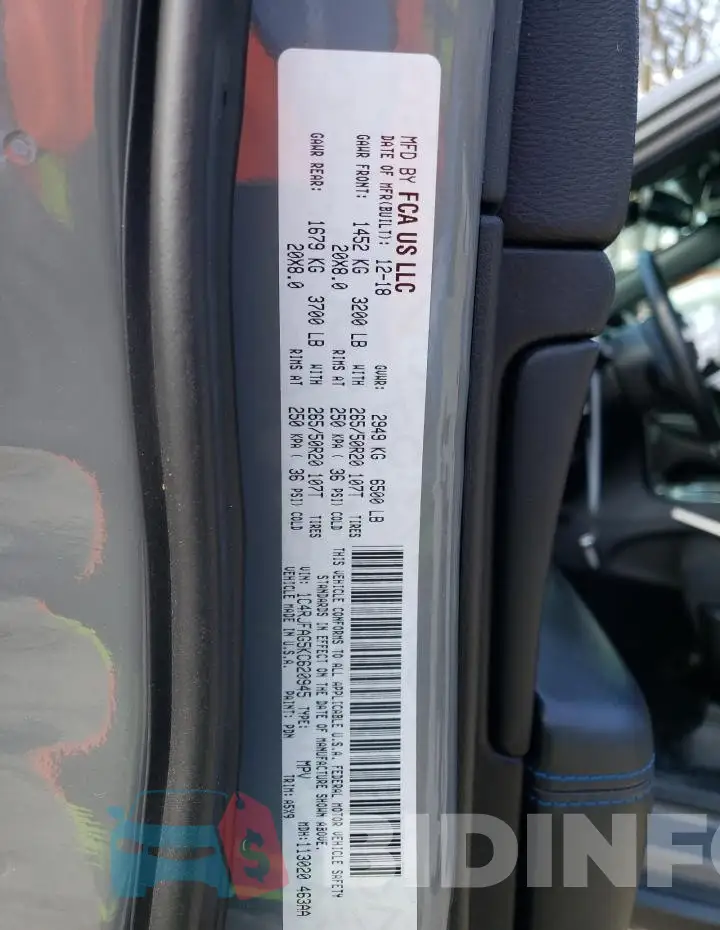 1C4RJFAG5KC620945 Photo# 13
