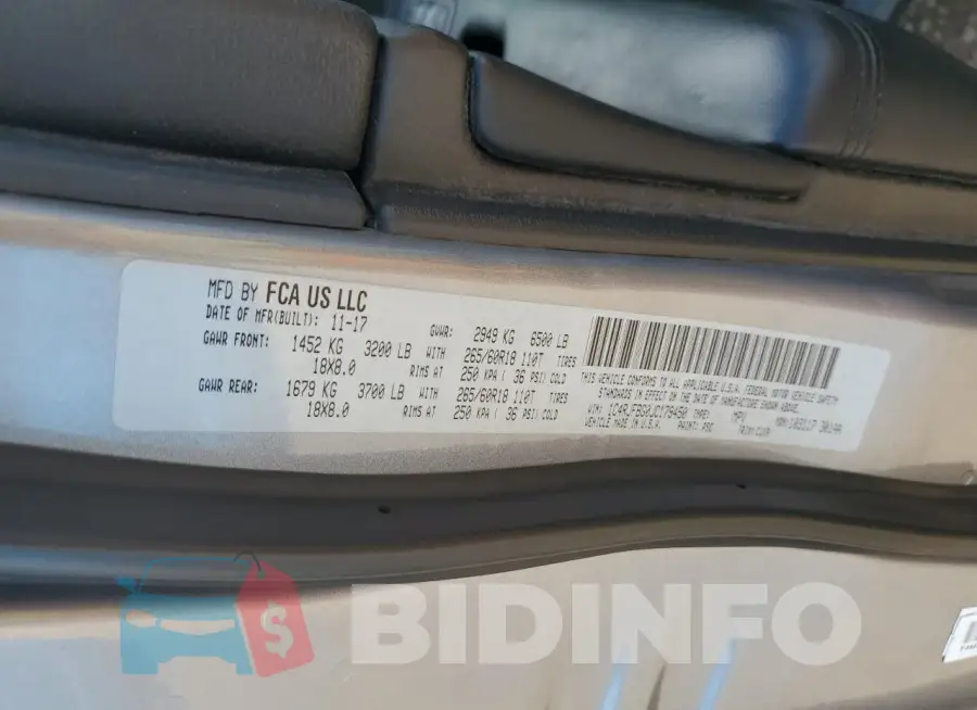 1C4RJFBG0JC179450 Photo# 12