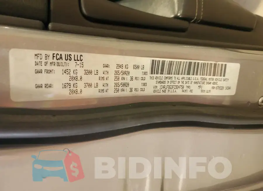 1C4RJFBG3FC924750 Photo# 13