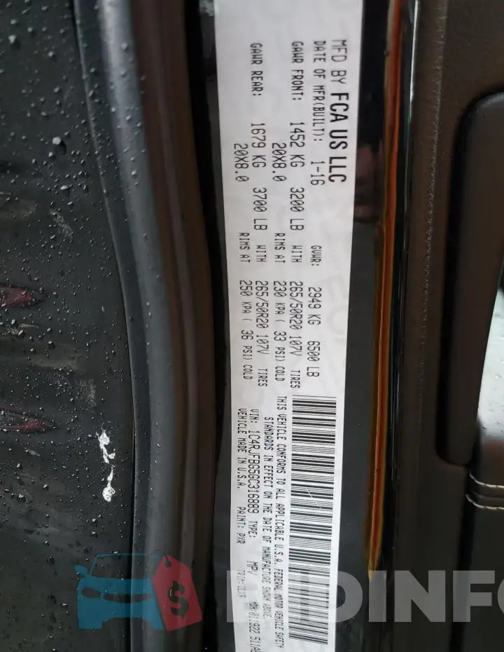 1C4RJFBG5GC316889 Photo# 12