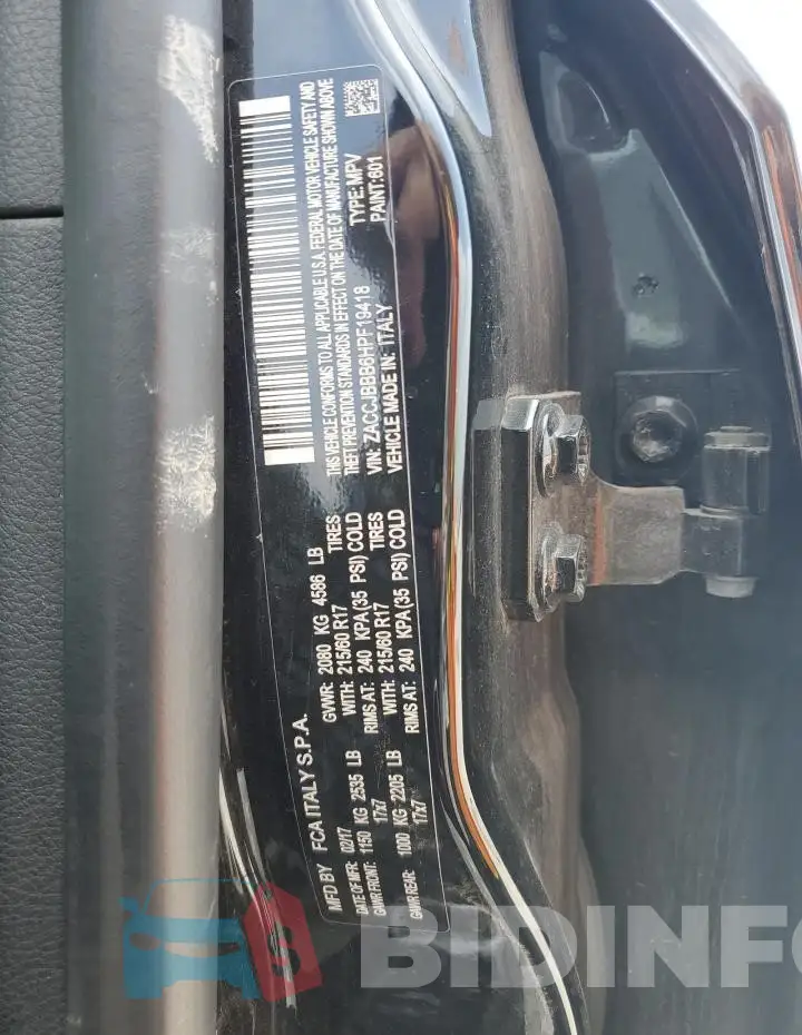 ZACCJBBB6HPF19418 Photo# 12