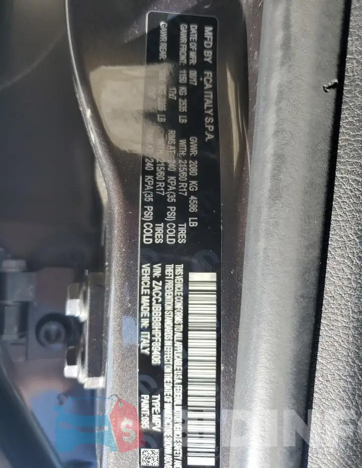 ZACCJBBB8HPF89406 Photo# 13