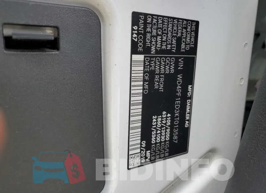 WD4PF1ED3KT013587 Photo# 13