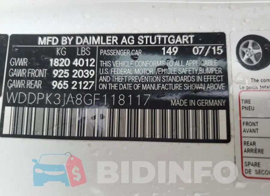 WDDPK3JA8GF118117 Photo# 13