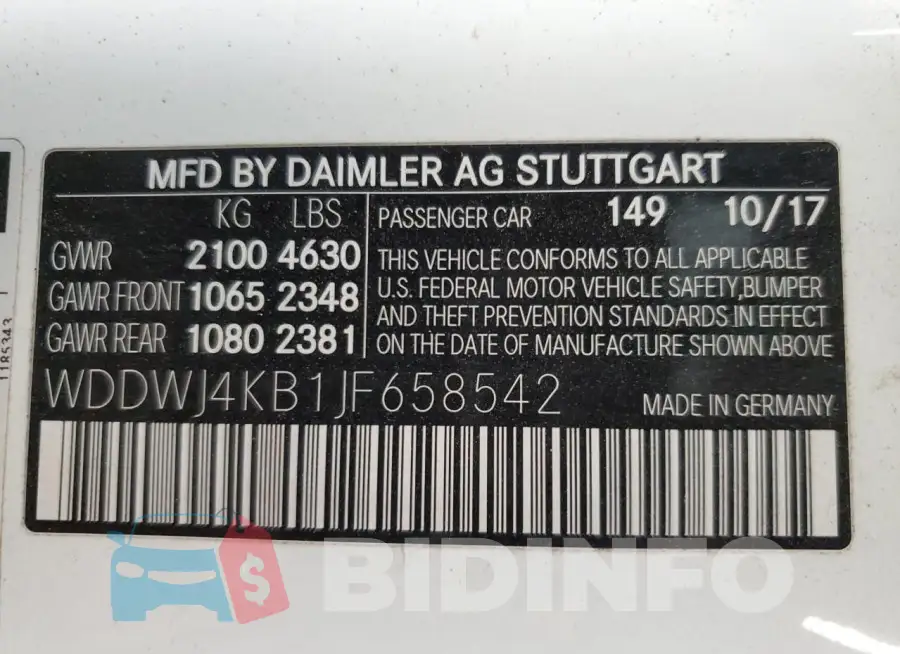 WDDWJ4KB1JF658542 Photo# 12