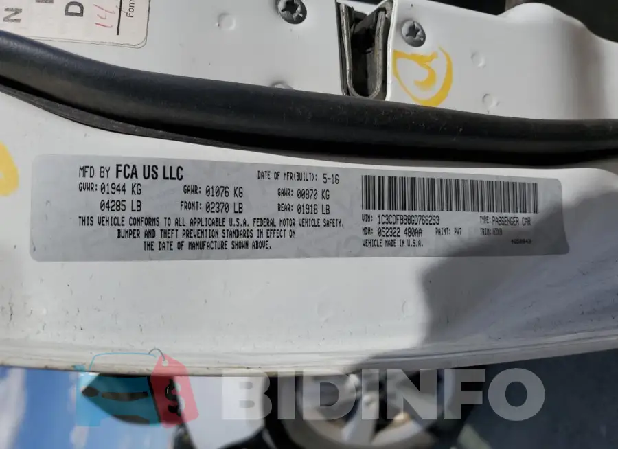 1C3CDFBB8GD766293 Photo# 13