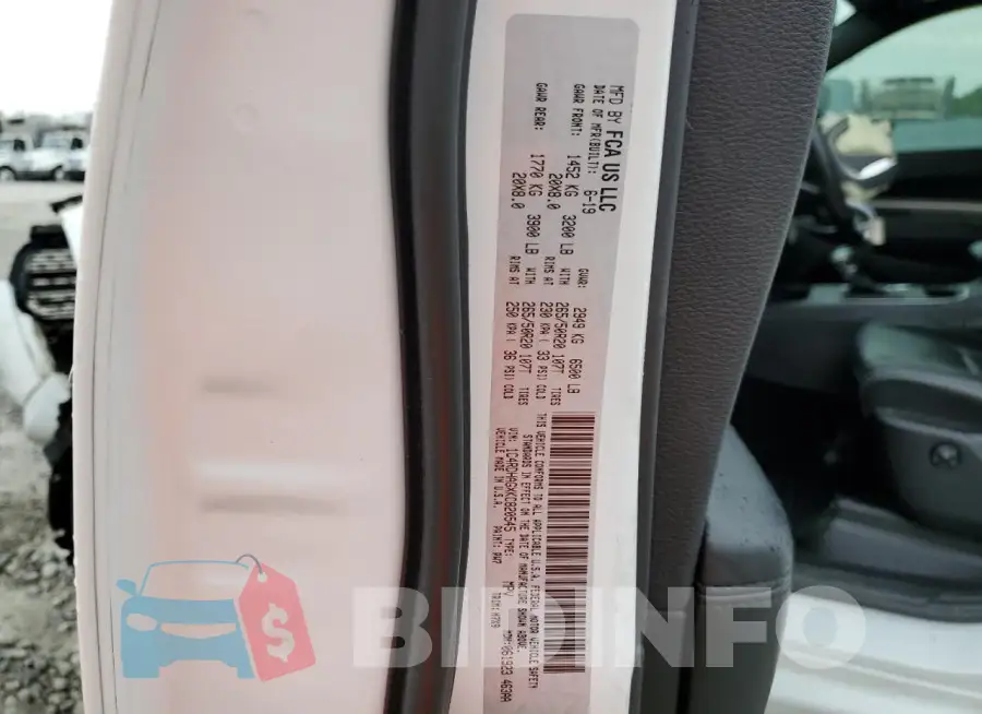 1C4RDHAGXKC820545 Photo# 14