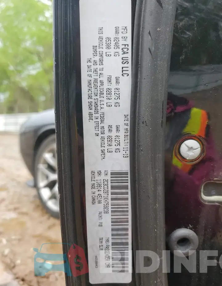 2C3CDZBT1KH759238 Photo# 12