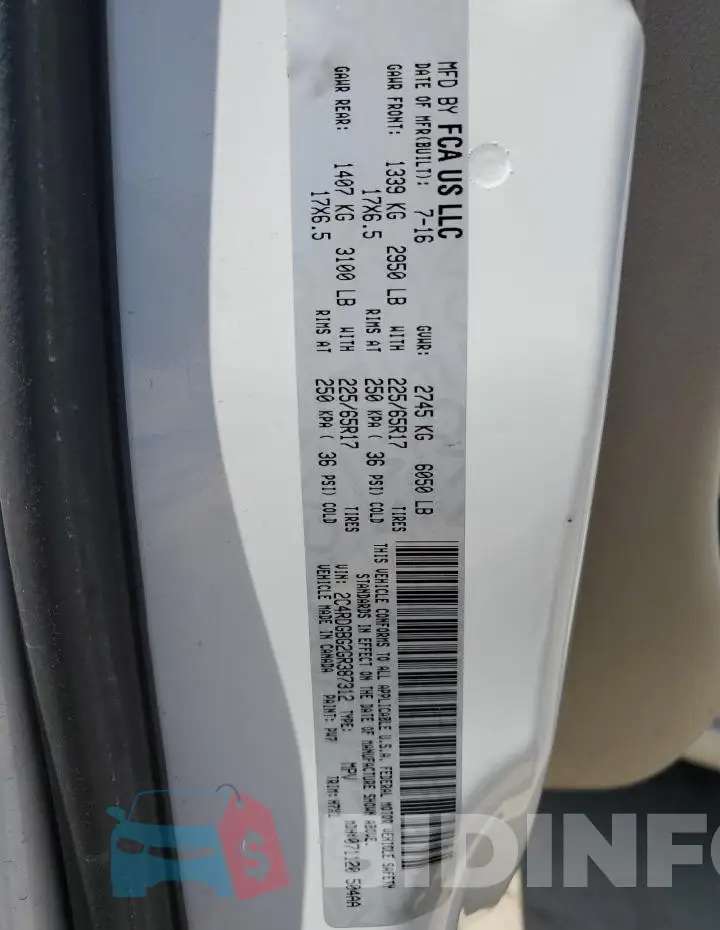 2C4RDGBG2GR387312 Photo# 12