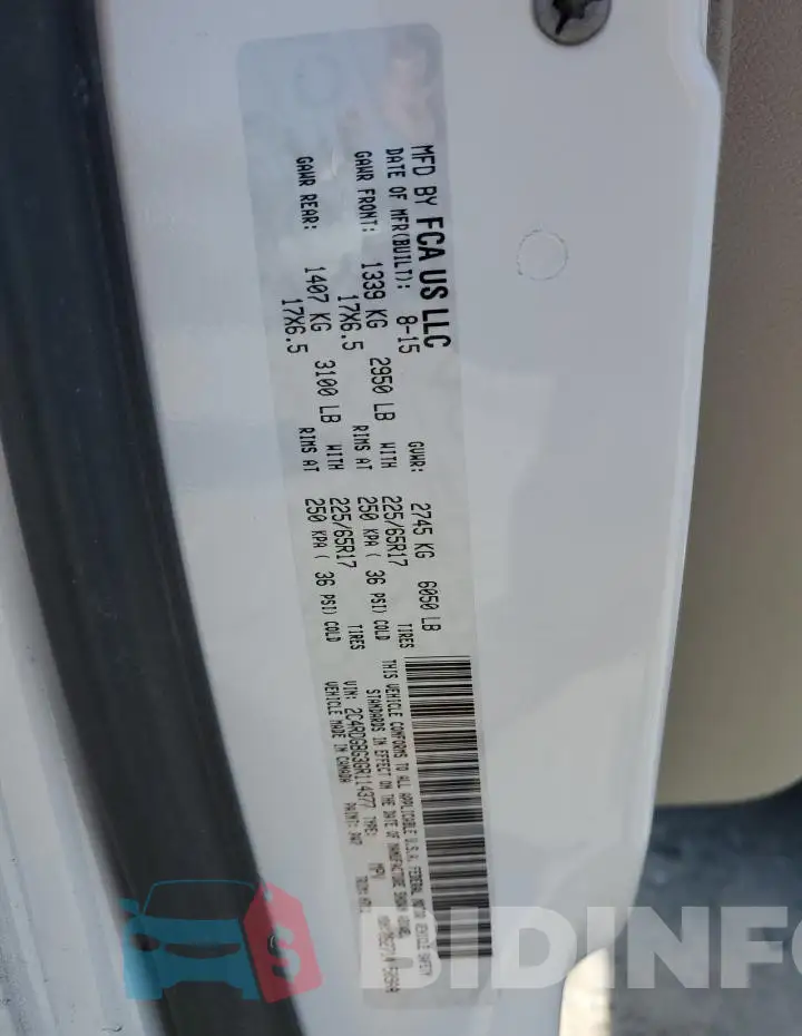 2C4RDGBG3GR114377 Photo# 14