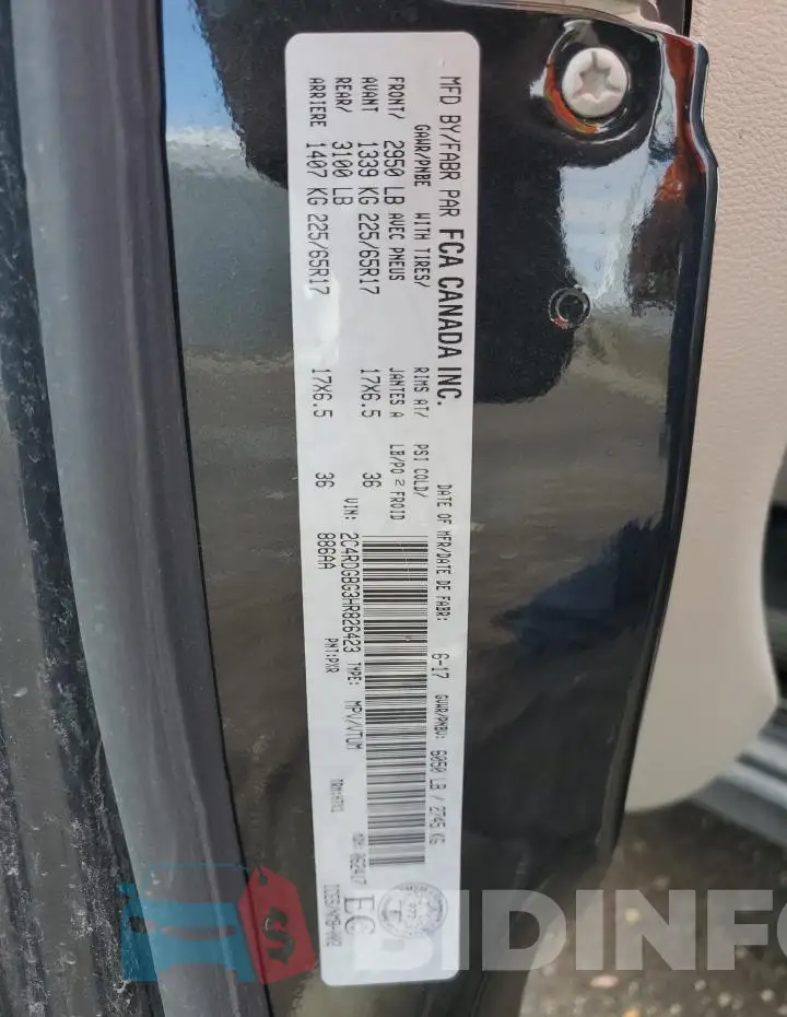 2C4RDGBG3HR826423 Photo# 13