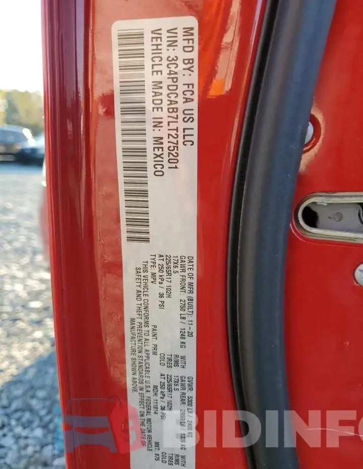 3C4PDCAB7LT275201 Photo# 13
