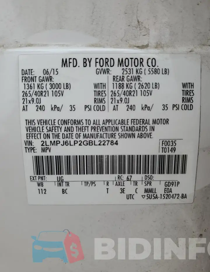 2LMPJ6LP2GBL22784 Photo# 13