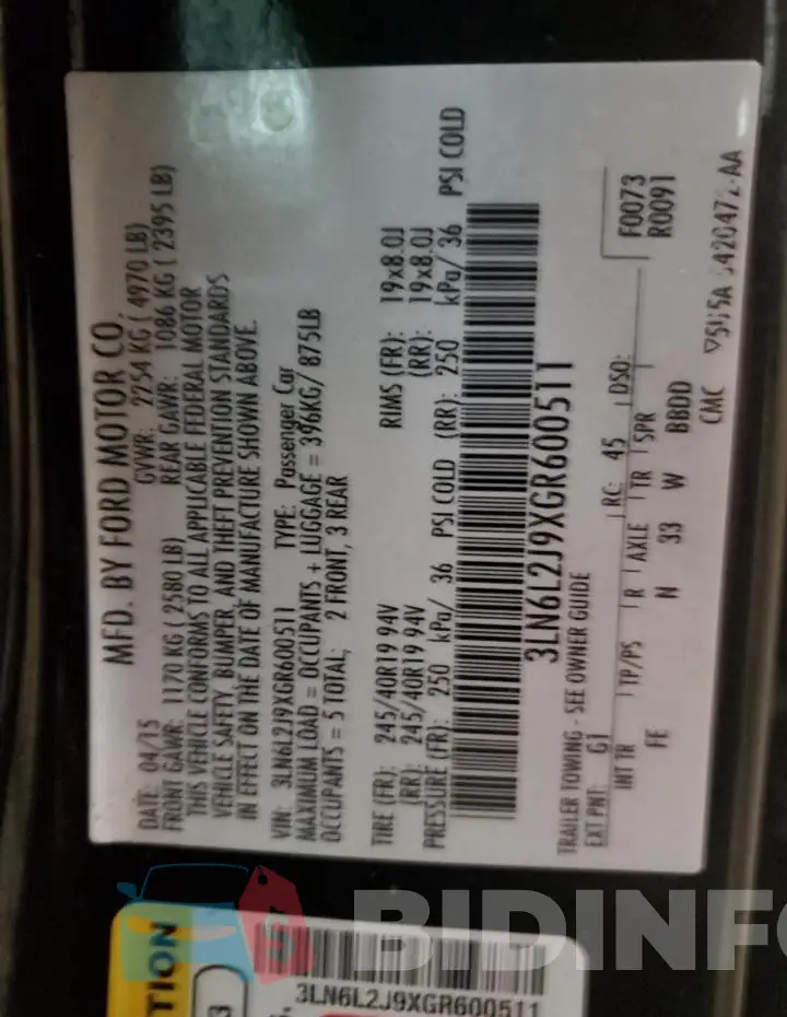 3LN6L2J9XGR600511 Photo# 12