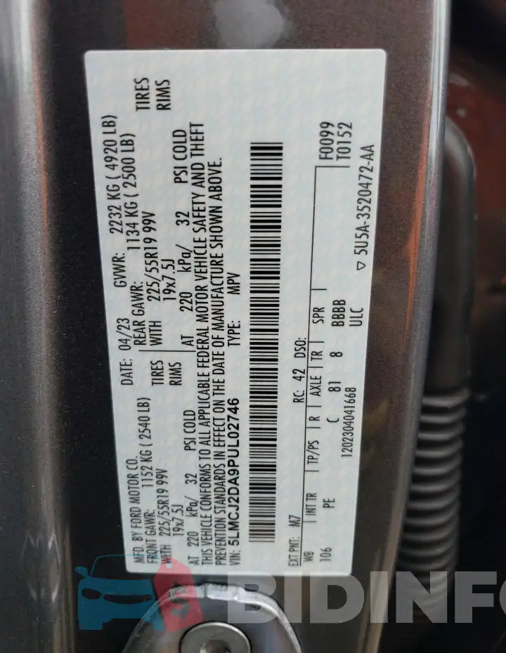5LMCJ2DA9PUL02746 Photo# 13