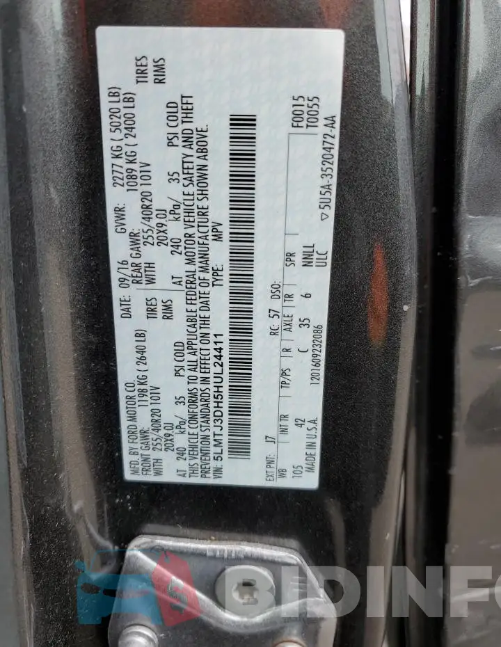 5LMTJ3DH5HUL24411 Photo# 12