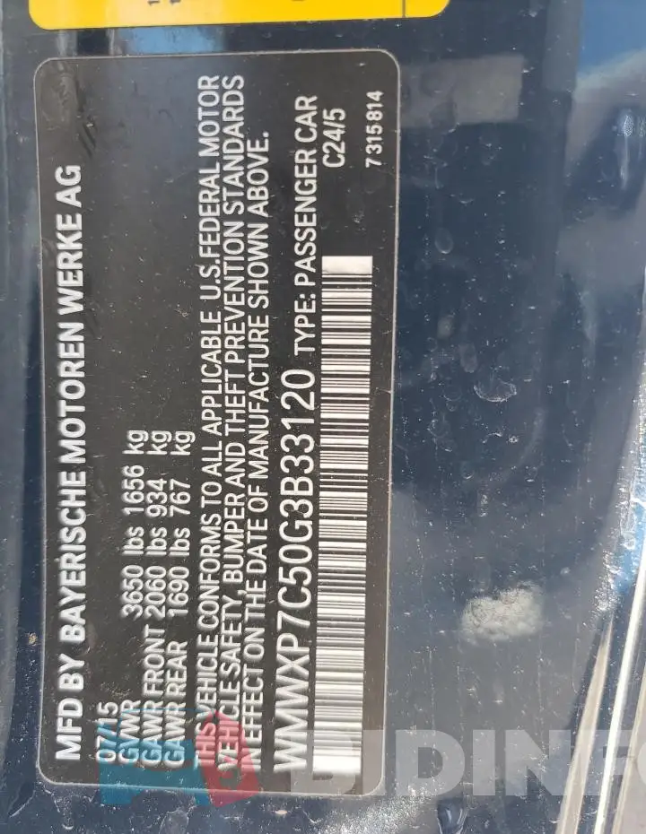 WMWXP7C50G3B33120 Photo# 12