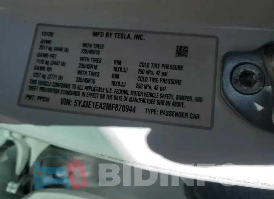5YJ3E1EA2MF870944 Photo# 12