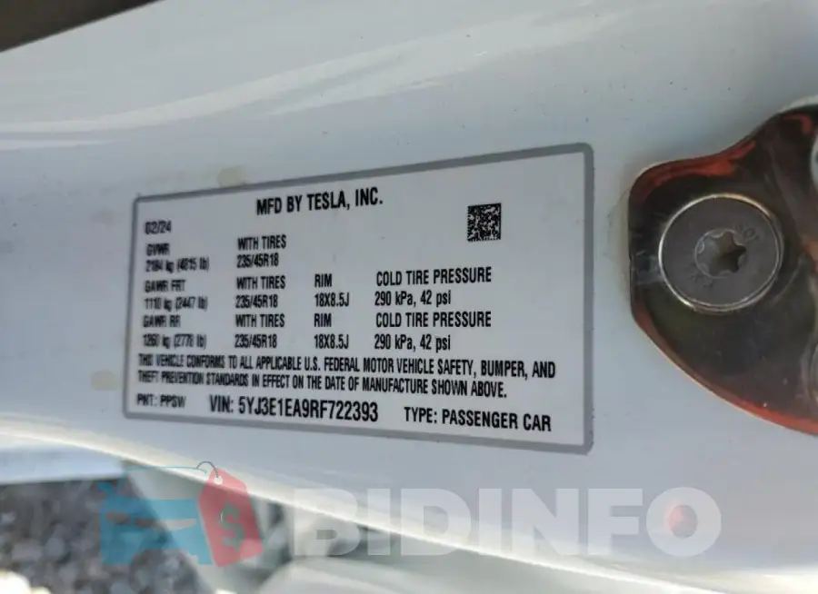 5YJ3E1EA9RF722393 Photo# 12