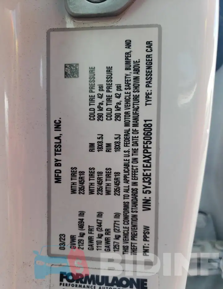 5YJ3E1EAXPF506081 Photo# 12