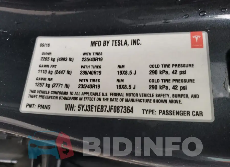 5YJ3E1EB7JF087364 Photo# 13