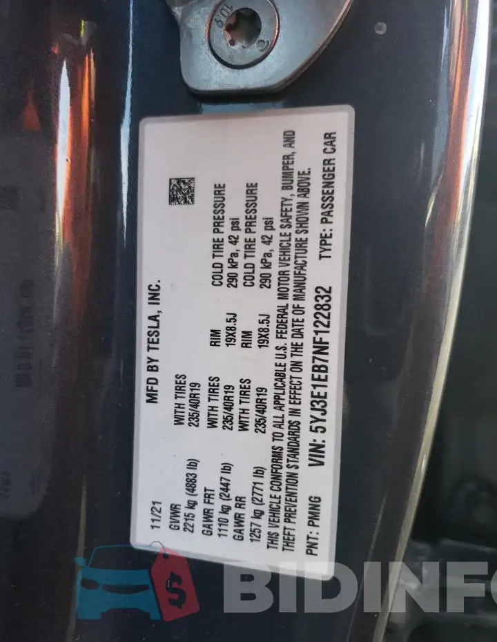 5YJ3E1EB7NF122832 Photo# 12