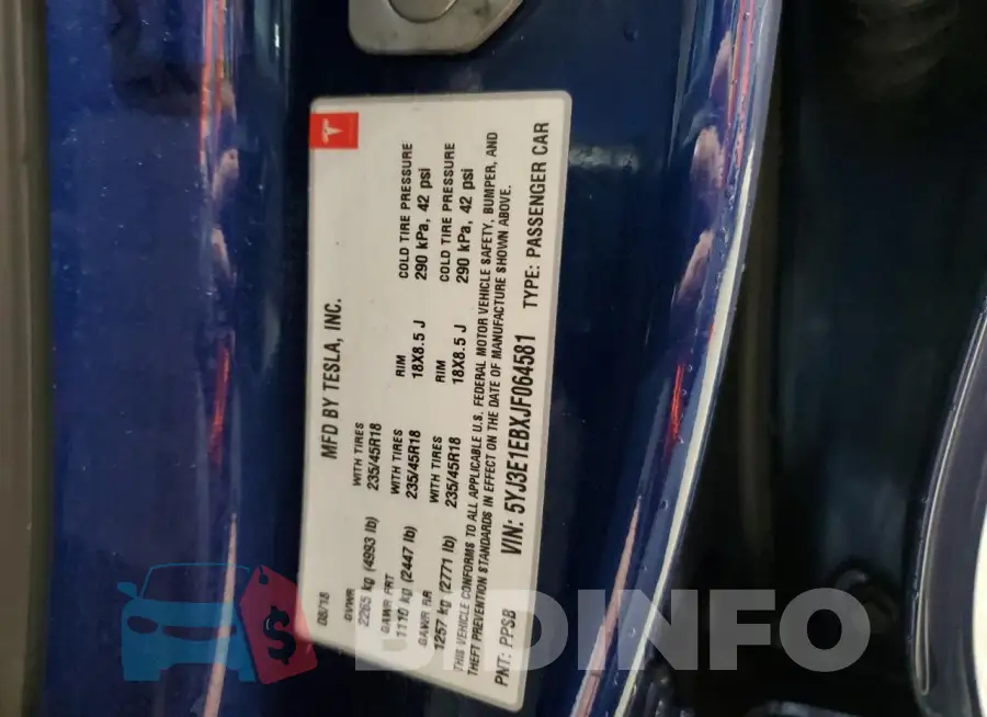 5YJ3E1EBXJF064581 Photo# 12