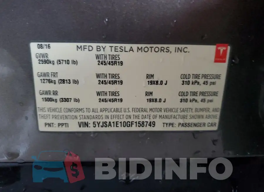 5YJSA1E10GF158749 Photo# 12