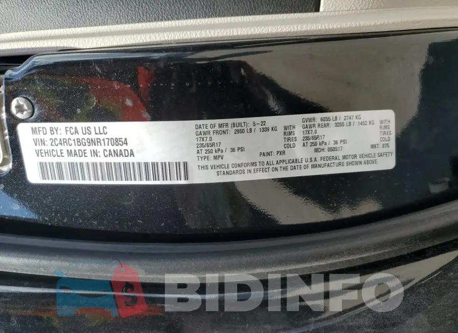 2C4RC1BG9NR170854 Photo# 13