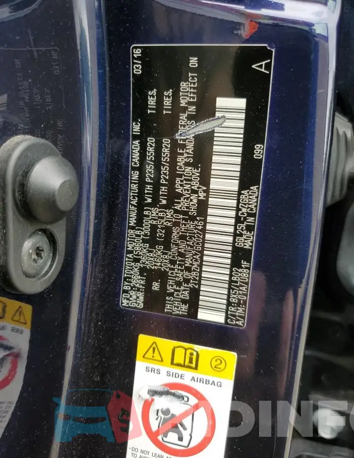 2T2BZMCA7GC027461 Photo# 12