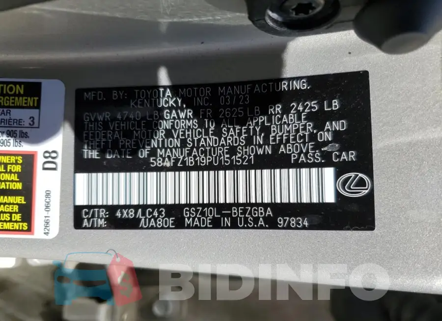 58AFZ1B19PU151521 Photo# 12