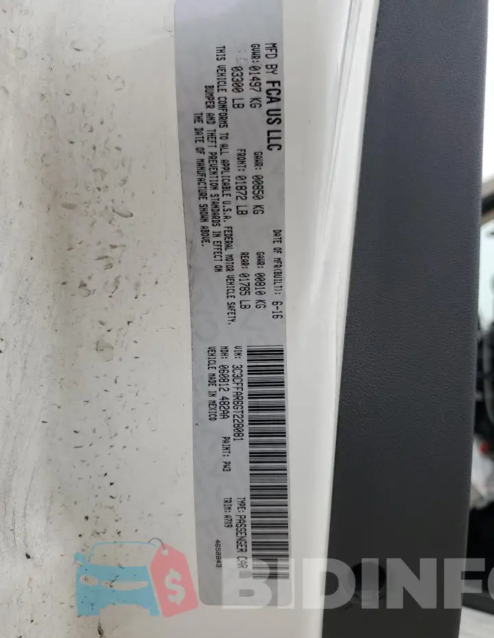 3C3CFFAR6GT228081 Photo# 12