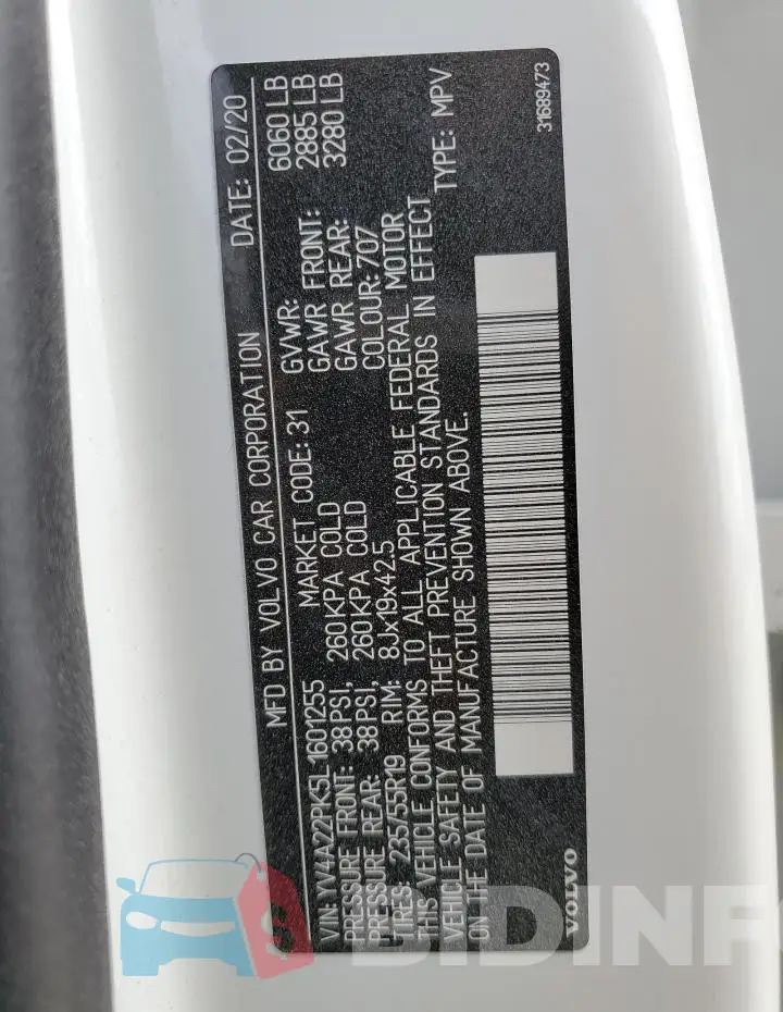 YV4A22PK5L1601255 Photo# 13