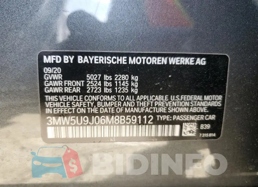 3MW5U9J06M8B59112 Photo# 12