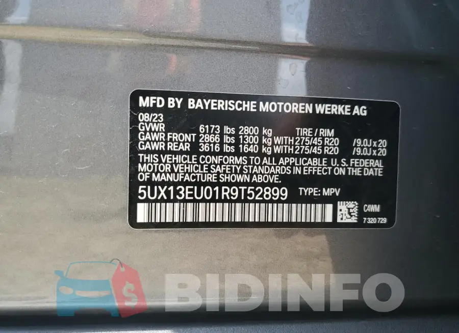 5UX13EU01R9T52899 Photo# 13