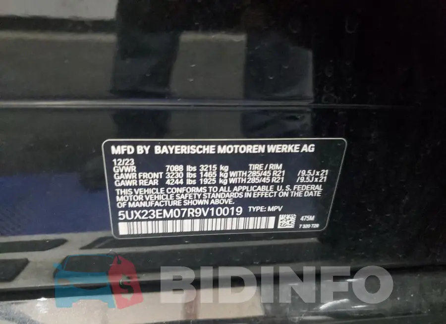 5UX23EM07R9V10019 Photo# 13