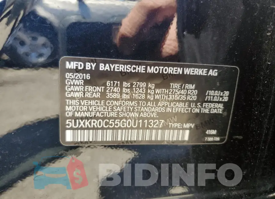 5UXKR0C55G0U11327 Photo# 14