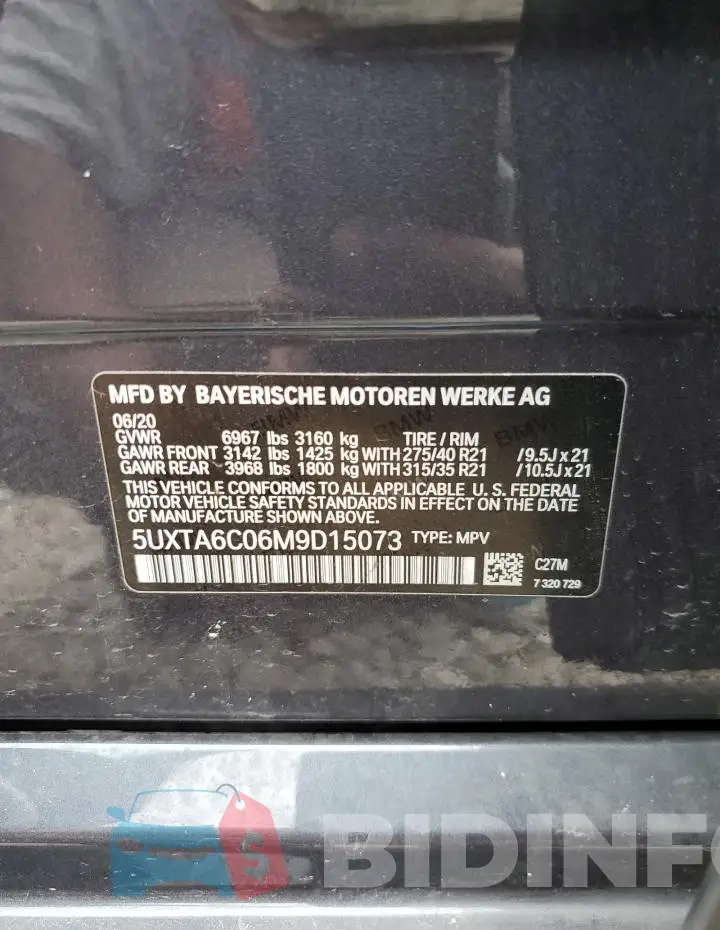 5UXTA6C06M9D15073 Photo# 13