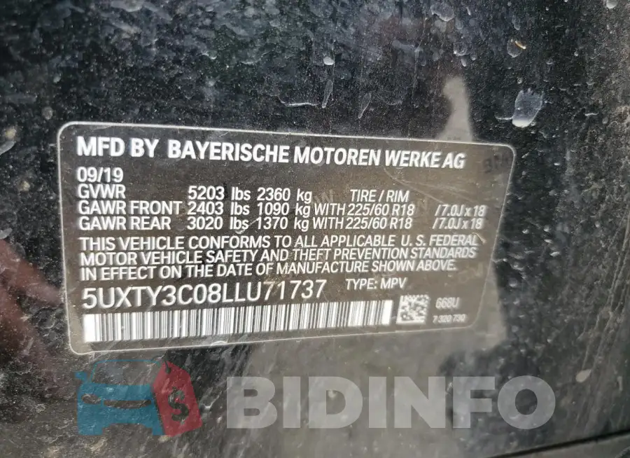 5UXTY3C08LLU71737 Photo# 12