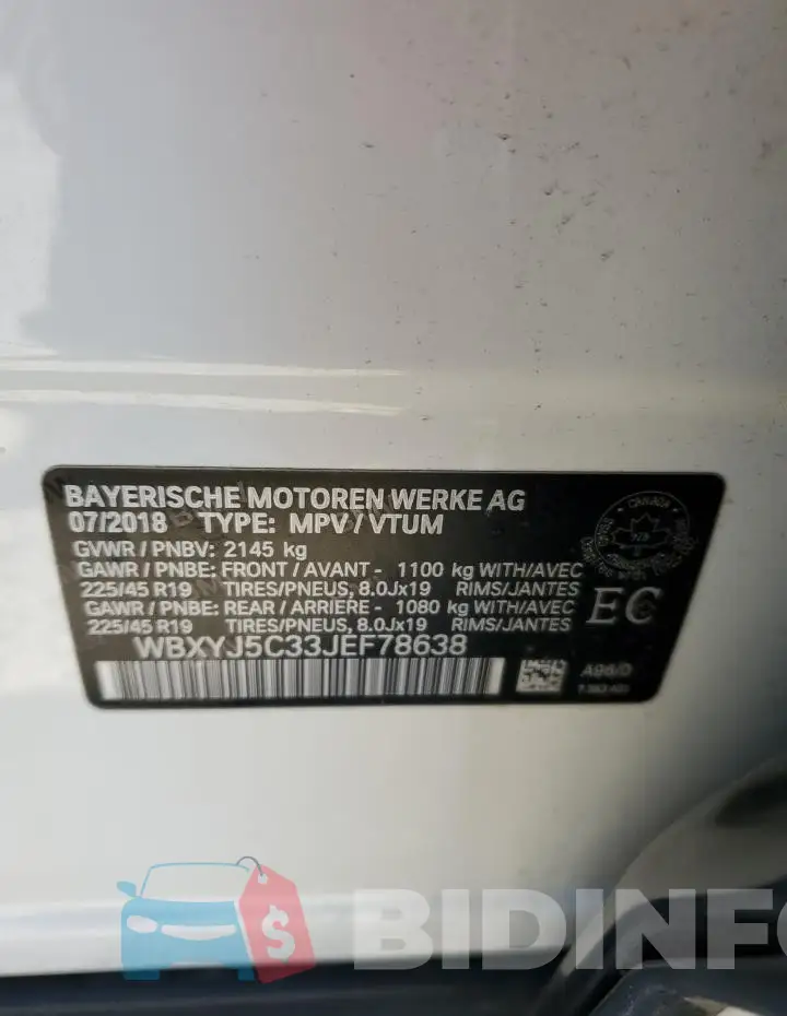 WBXYJ5C33JEF78638 Photo# 13