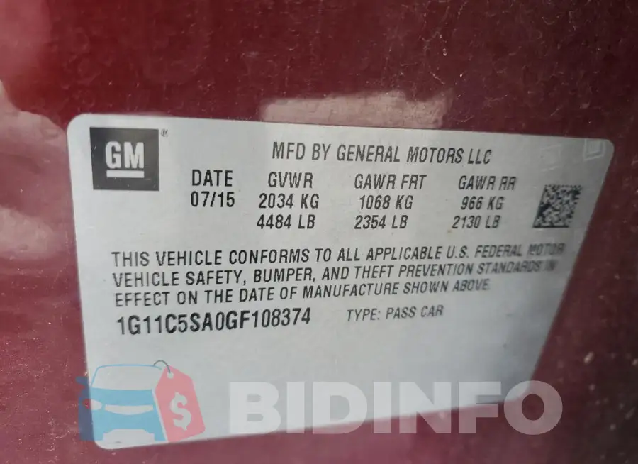 1G11C5SA0GF108374 Photo# 12