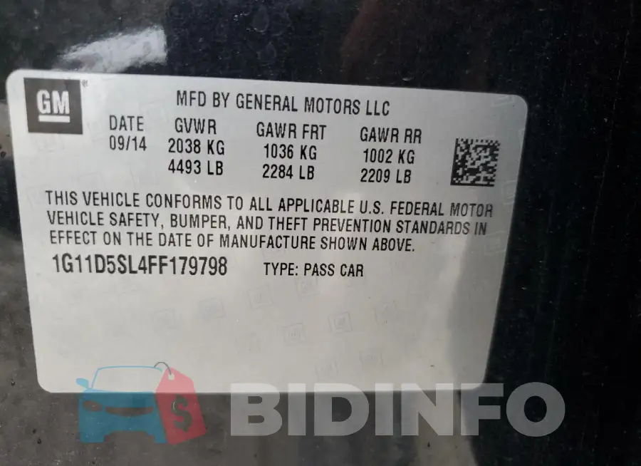 1G11D5SL4FF179798 Photo# 12