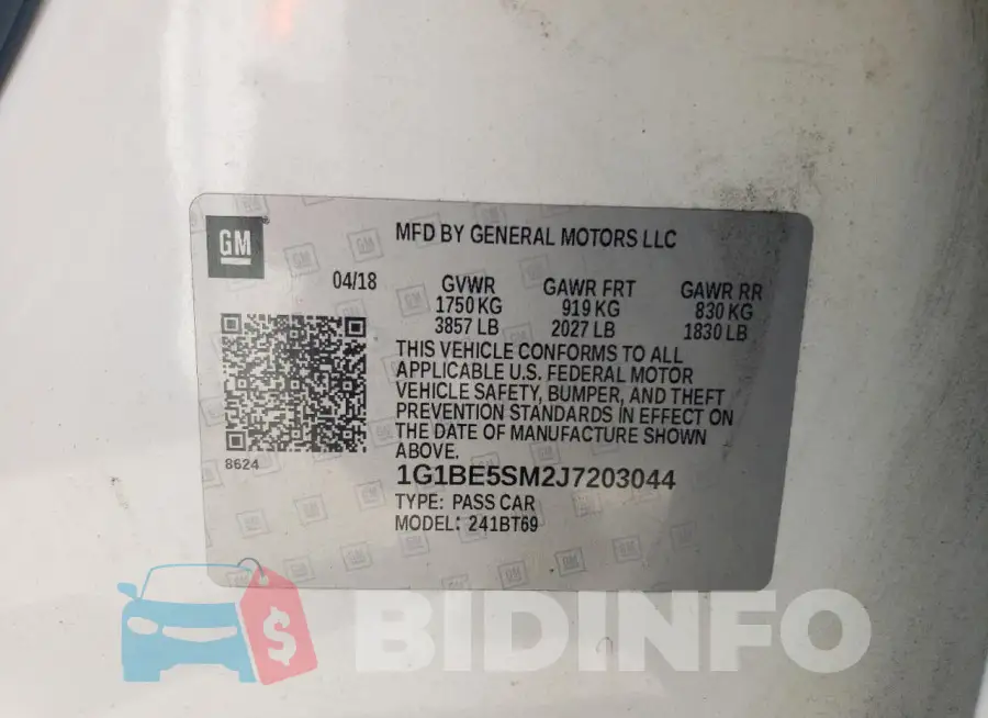 1G1BE5SM2J7203044 Photo# 12
