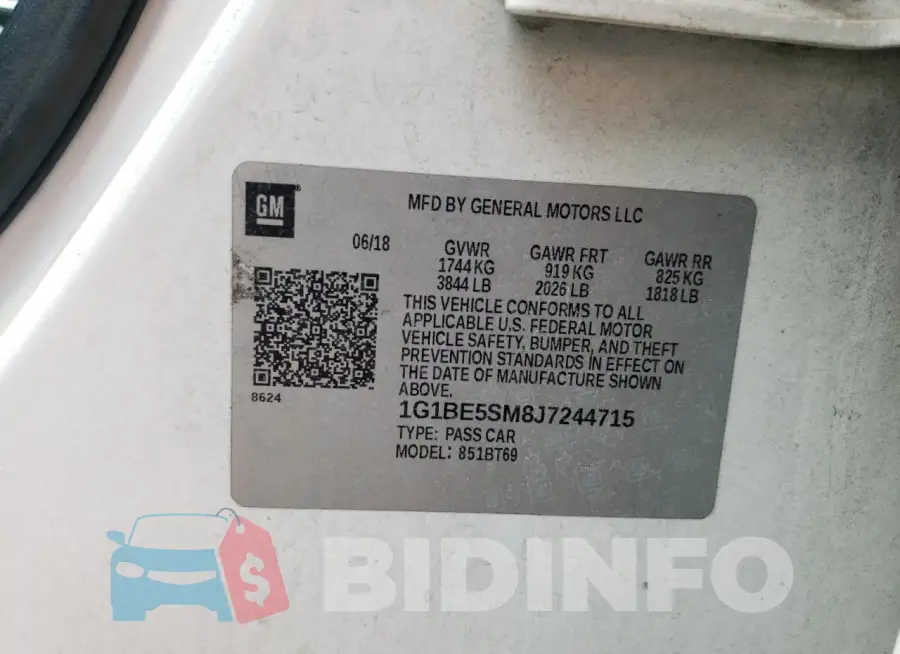 1G1BE5SM8J7244715 Photo# 12