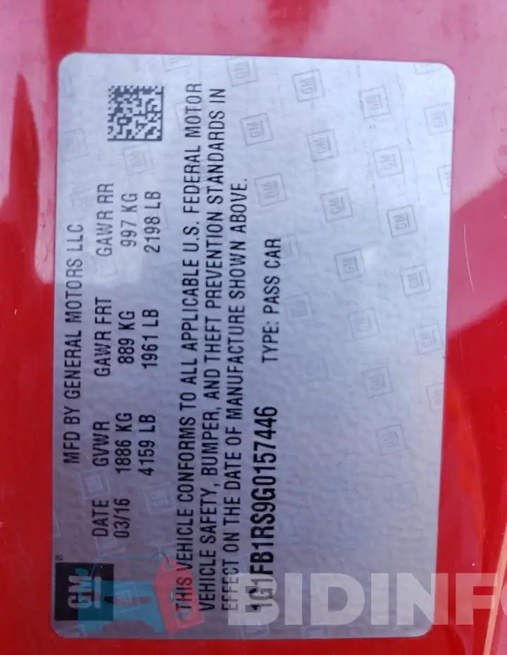 1G1FB1RS9G0157446 Photo# 12