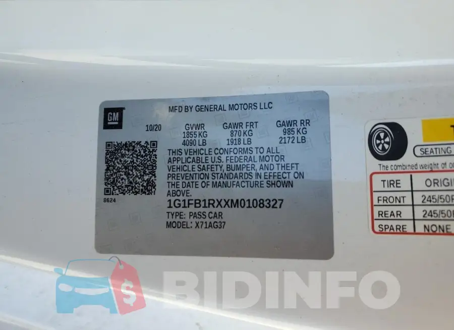 1G1FB1RXXM0108327 Photo# 12