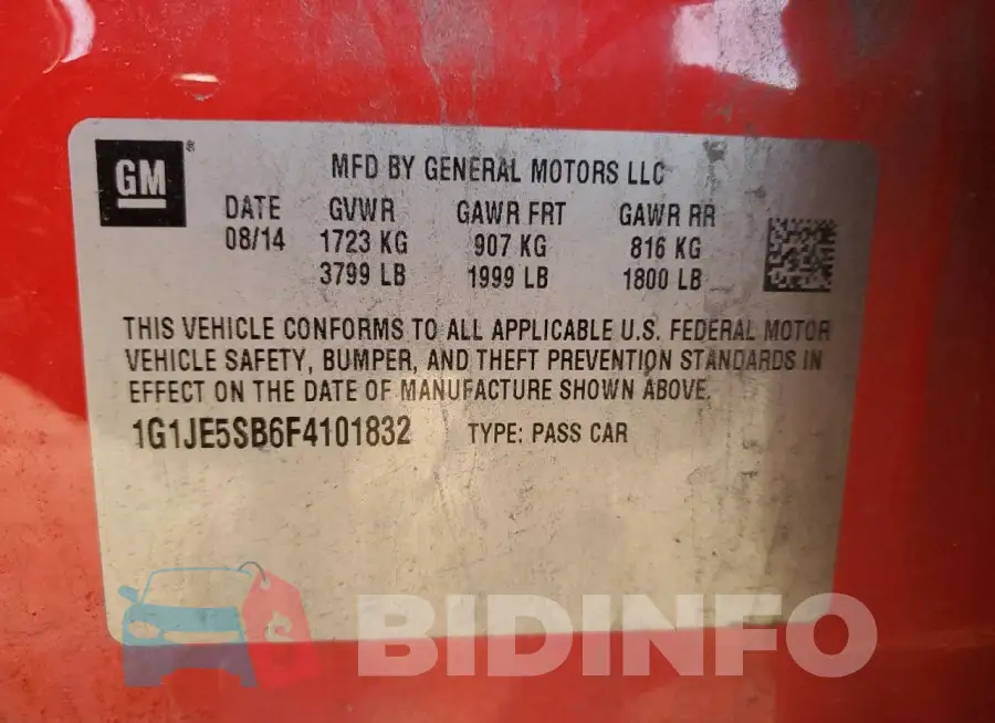 1G1JE5SB6F4101832 Photo# 13